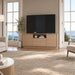 TV Stand For TVs Up To 65" & 2 Doors, 1 Drawer And 1 Open Shelf - Walnut Home Essentials