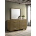 Bernardo - 6 Drawer Dresser And Mirror With Rounded Corners - Nutmeg Brown Furniture Max