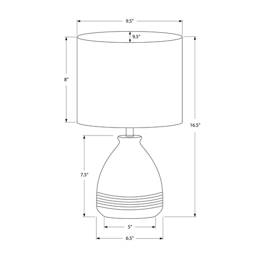 Lighting, Modern Table Lamp - Cream 8th Street