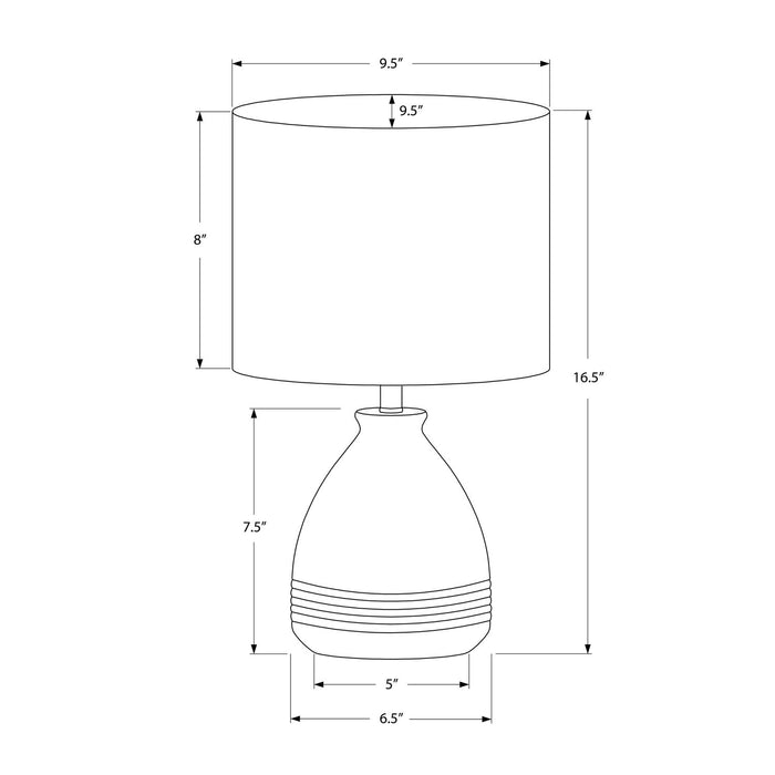 Lighting, Modern Table Lamp - Cream 8th Street