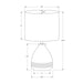 Lighting, Modern Table Lamp - Cream 8th Street