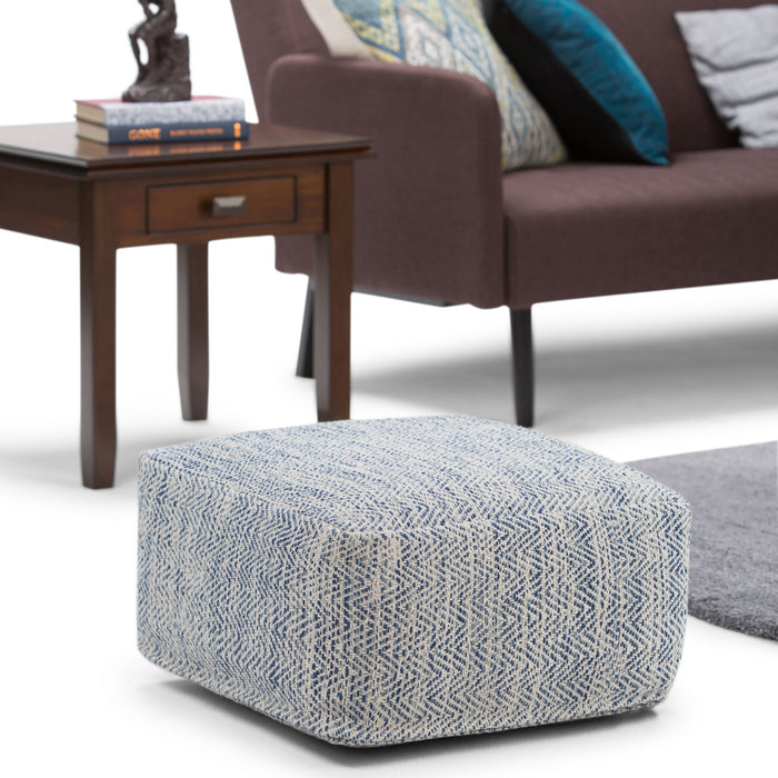 Nate - Handcrafted Square Pouf Simpli-Home