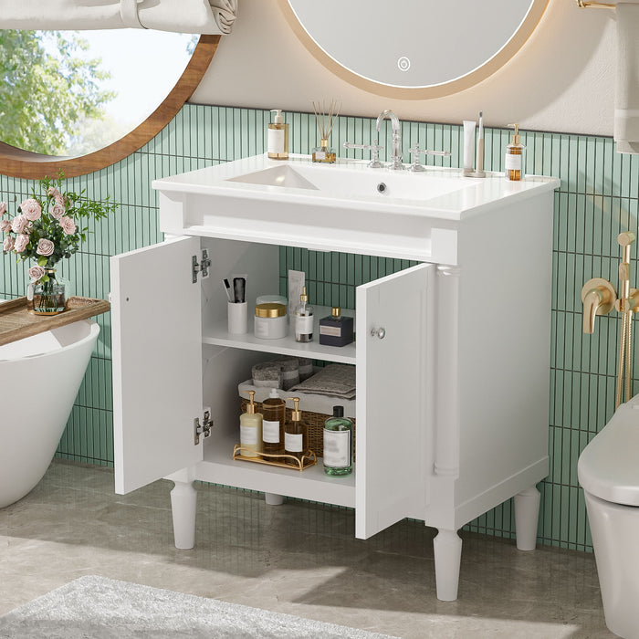 Bathroom Vanity Cabinet With Sink, Soft Close Doors, Storage Cabinet Hearth and Haven