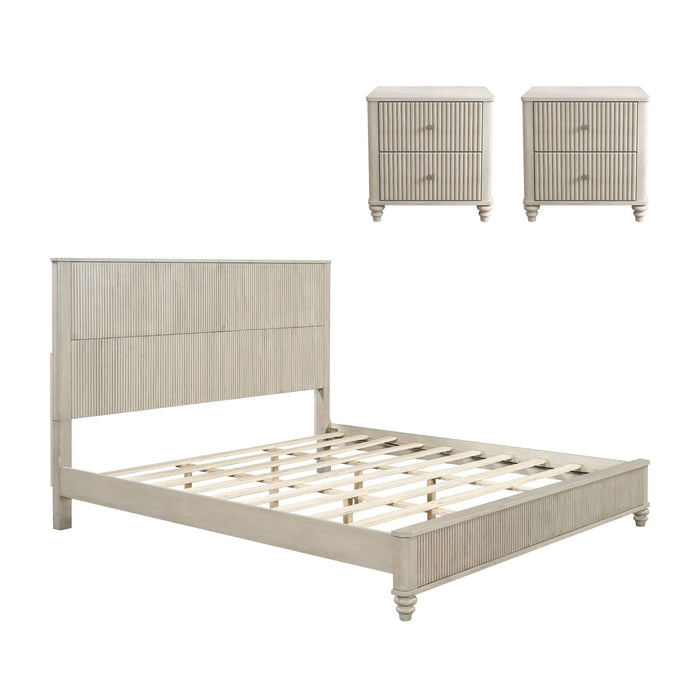 3 Piece Bedroom Set With Bed And 2 Nightstands Home Essentials