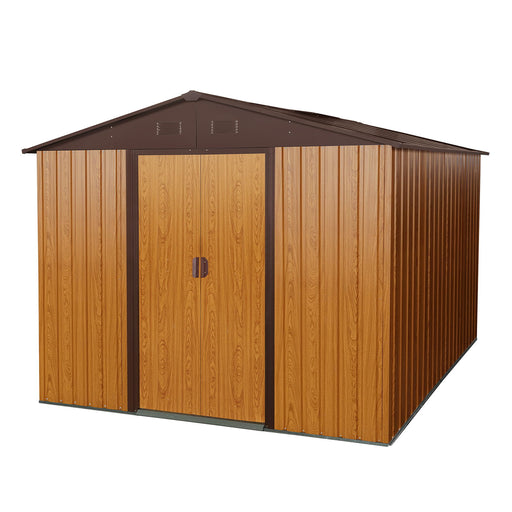 Outdoor Metal Storage Shed With Floor Base Daily Nest