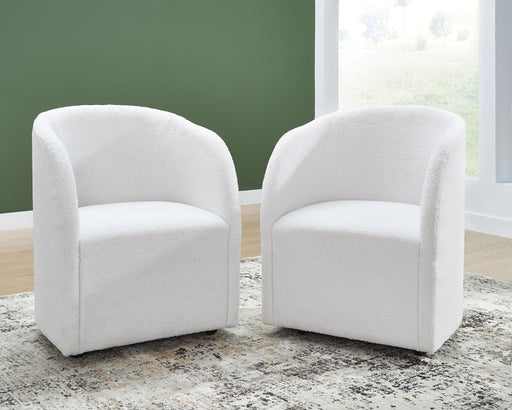 Rowanbeck - Dining Upholstered Arm Chair (Set of 2) - Ivory Signature Design by Ashley®
