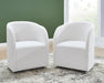Rowanbeck - Dining Upholstered Arm Chair (Set of 2) - Ivory Signature Design by Ashley®