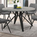 Royceton - Top Dining Table Industrial Round Dining Table - Gray / Black Furniture Max