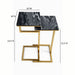 Chamblee - 2 Piece Square Nesting C - Table Set - Gold / Black Ridgecrest Home