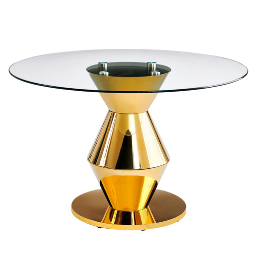 Round Dining Table - Gold Home Essentials