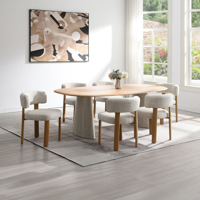 Ogin - Side Chair (Set of 2) - Beige & Gray ACME