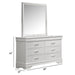 1 Piece Dresser Of Drawers Bedroom Furniture With Diamond Accent Handles, Drawer Box - White Home Essentials