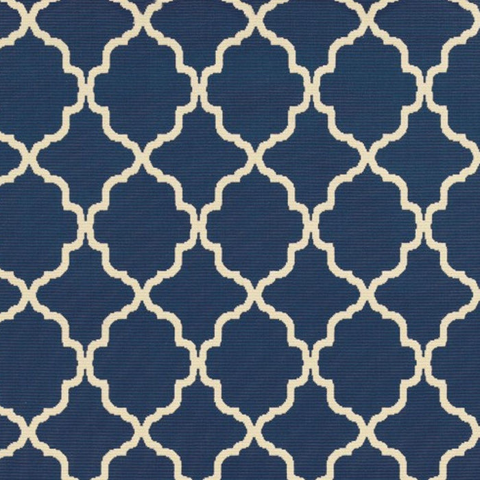 Indoor / Outdoor Area Rug - Blue / Ivory