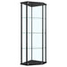 Lysander - 4 Shelf Curio Cabinet With Triangular Silhouette - Black Furniture Max