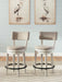 Robbinsdale - Upholstered Swivel Barstool (Set of 2) - Antique White Signature Design by Ashley®
