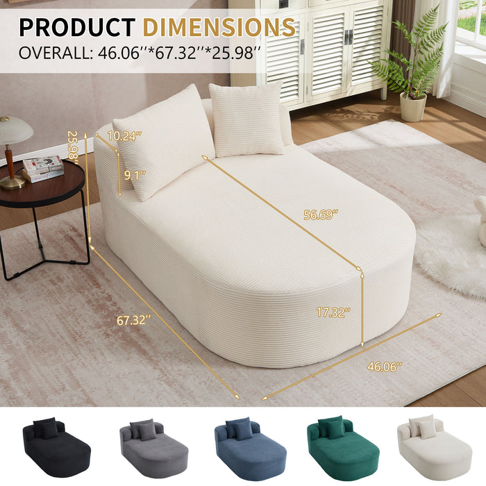Oversized Chaise Lounge Sofa Bed With Deep Seat And Soft Pillows Home Essentials