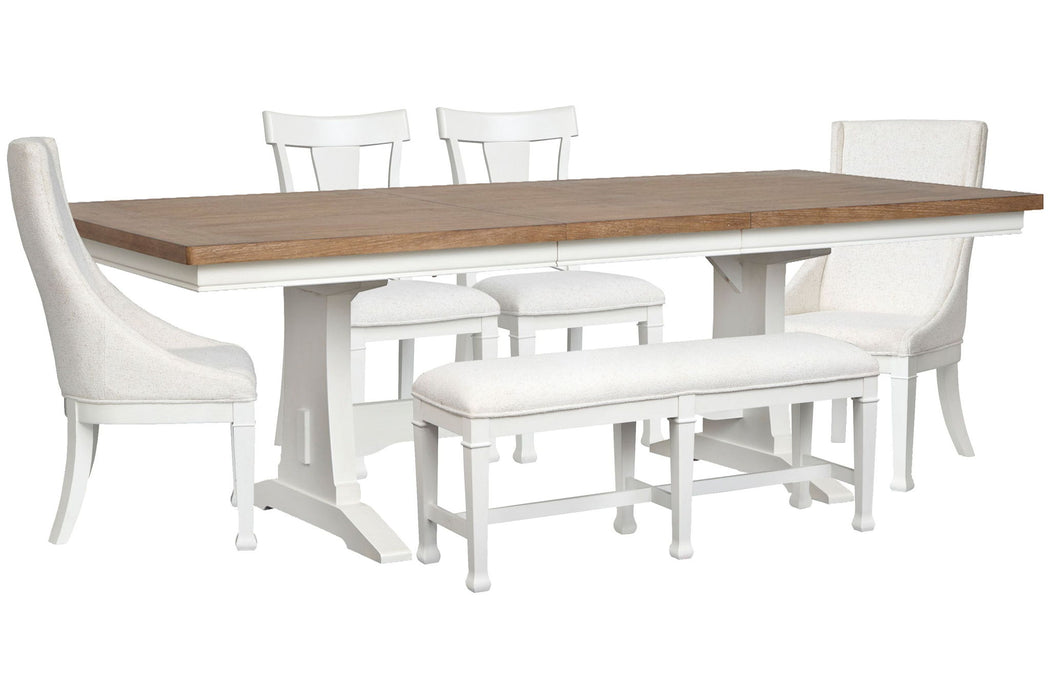 Kingston - Extendable Trestle Dining Table Set Magnussen Furniture