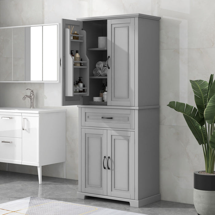 Bathroom Storage Cabinet With Doors And Drawer, Adjustable Shelf Hearth and Haven