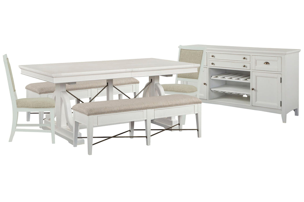 Heron Cove - Extendable Trestle Dining Table Set Magnussen Furniture