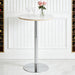 Circular Bar Table - White / Silver Home Essentials