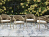 Orchard Beach - Arm Chair With Cushion (Set of 4) - Beige Signature Design by Ashley®