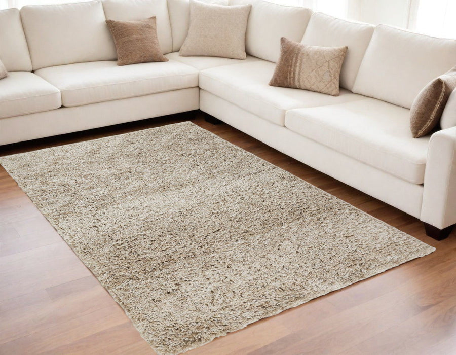 5' x 8' Shag Hand Tufted Area Rug - Gray