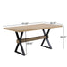 Elevated - Farmhouse Dining Table With X Shaped Legs - Light Ash Noble House