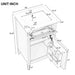 Bathroom Vanity With Sink, Adjustable Shelf, Tilt-Out Drawer Hearth and Haven