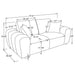 Storie - Wide Arm Loveseat Furniture Max