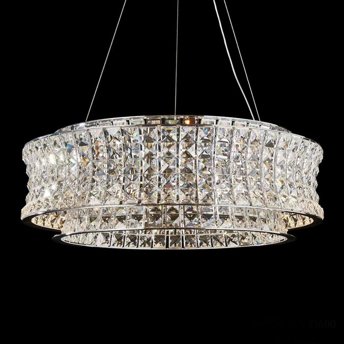 Michael Amini Lighting - Galaxy 24" Round LED Crystal Chandelier - Chrome Michael Amini