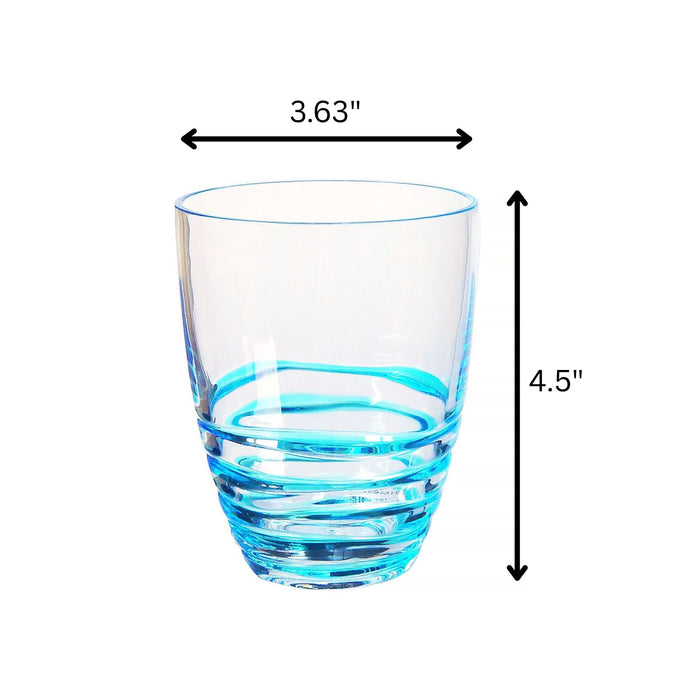 Leading Ware Swirl Acrylic Drinking Glasses (Set of 4)