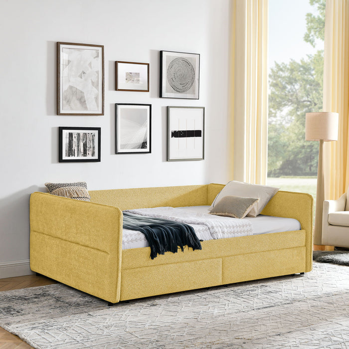 Upholstered Daybed & 2 Drawers Home Essentials