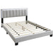 Bed With Channel Tufting And Built In LED Headboard Home Essentials