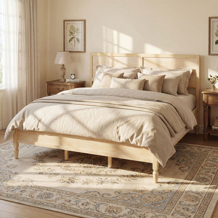 Classic Platform Bed Frame With Panel Headboard Artistry At Home
