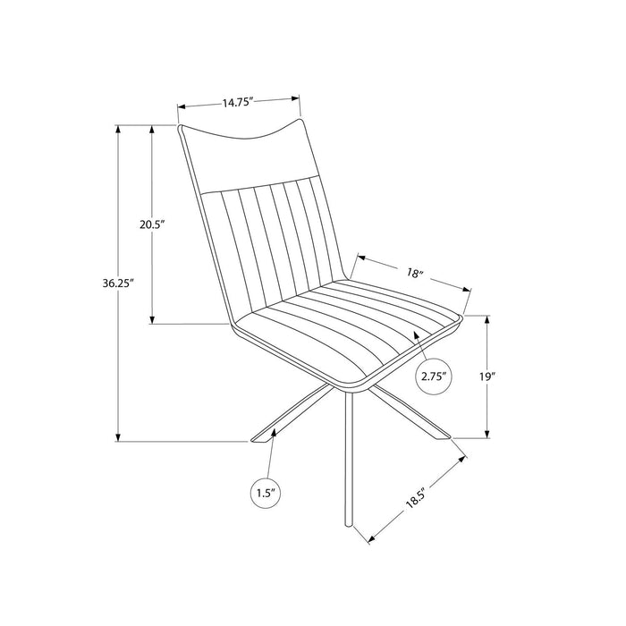 Dining Chair, Side, Upholstered For Dining Room, Modern 8th Street
