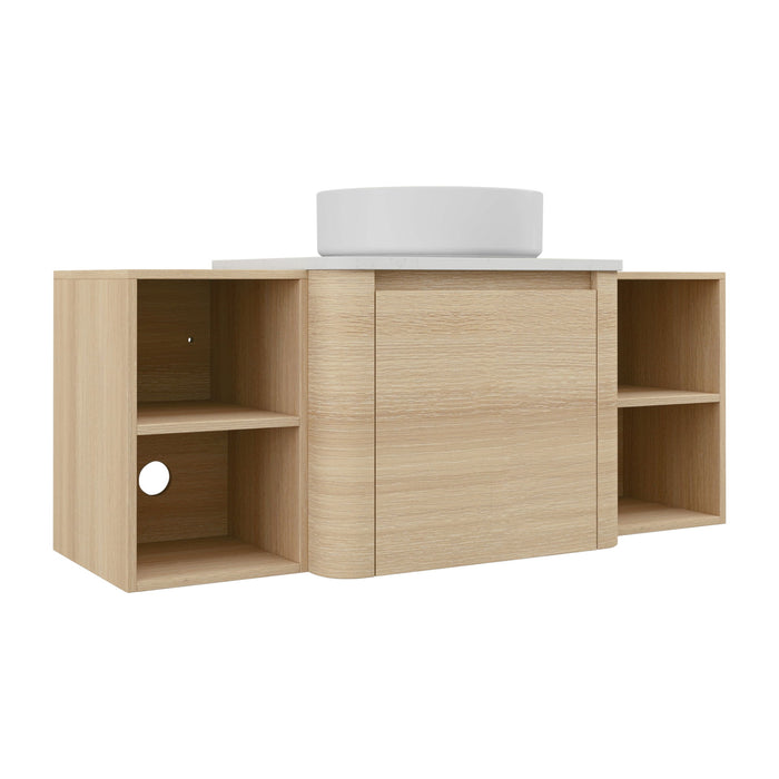 Mounted Bathroom Vanity With Art Sink, 2 Storage Shelves, Soft Close Door Home Essentials