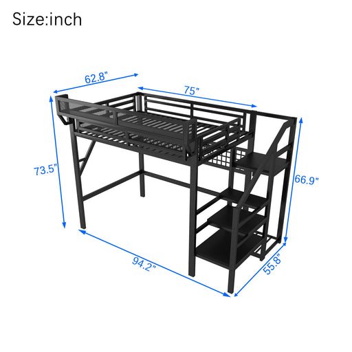 Loft Bed With Stairs And Storage Home Essentials