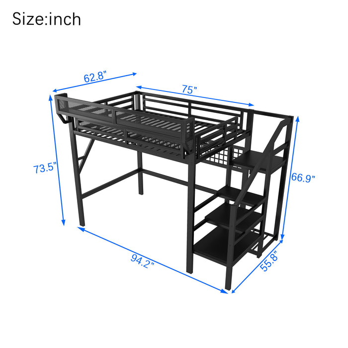 Loft Bed With Stairs And Storage Home Essentials