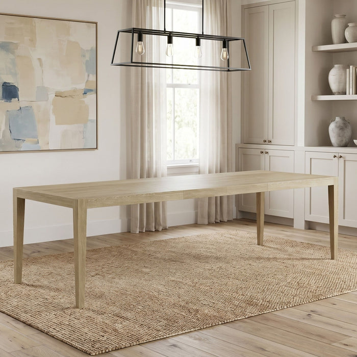 Adeline - Rectangular Dining Table With Leaves - Natural Wood Wash Home Essentials