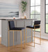 Fuji - Contemporary Design High Back Barstool Lumi Source