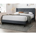 Platform Bed With Diamond Tufted Headboard Home Essentials