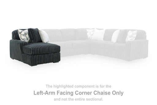 Midnight-Madness - LAF Corner Chaise - Gunmetal Signature Design by Ashley®