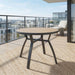 Outdoor Round Patio Table With Slatted Top - Gray Home Essentials