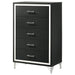 Malcolm - 5 Drawer Bedroom Chest - Black Furniture Max