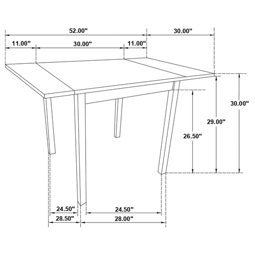 Vanetta - 3 Piece Dining Set With Drop Leaf Table And Chairs - Cappuccino Furniture Max