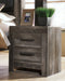 Wynnlow - Two Drawer Night Stand - Gray Signature Design by Ashley®