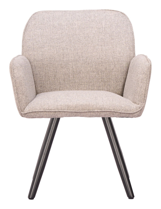 Sieve - Swivel Dining Chair (Set of 2) - Beige / Black Zuo Modern