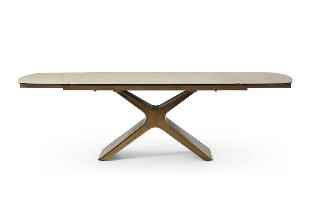 9368 - Dining Table With Extensions - Taupe Extravaganza Collection