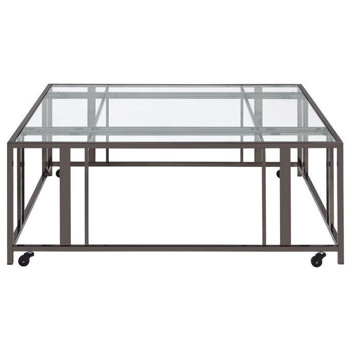 Adri - Square Glass Coffee Table Top - White