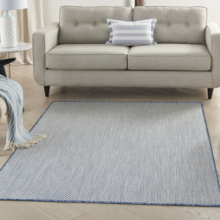 4' X 6' Geometric Power Loom Area Rug - Blue